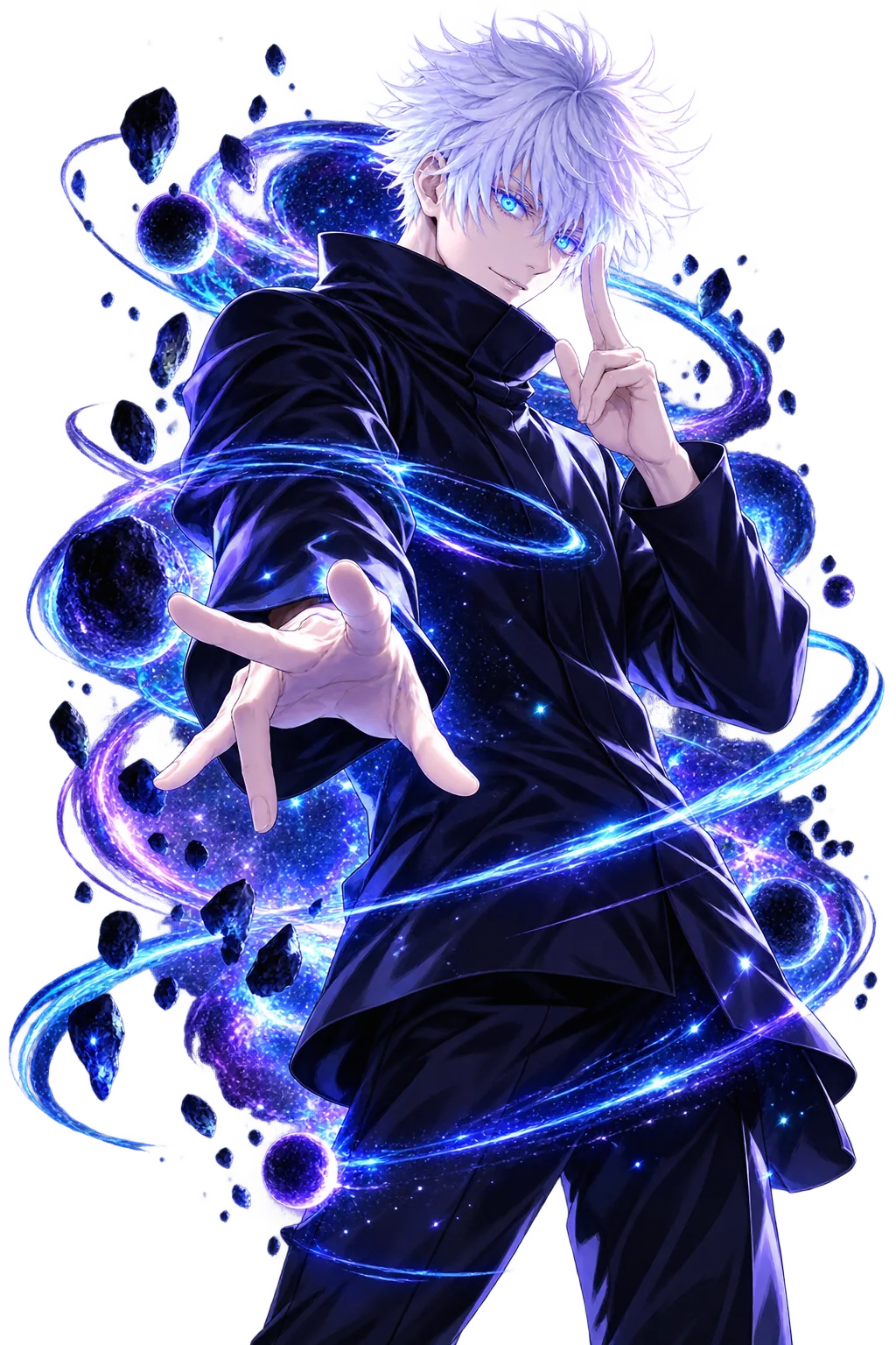 Satoru Gojo activating Unlimited Void