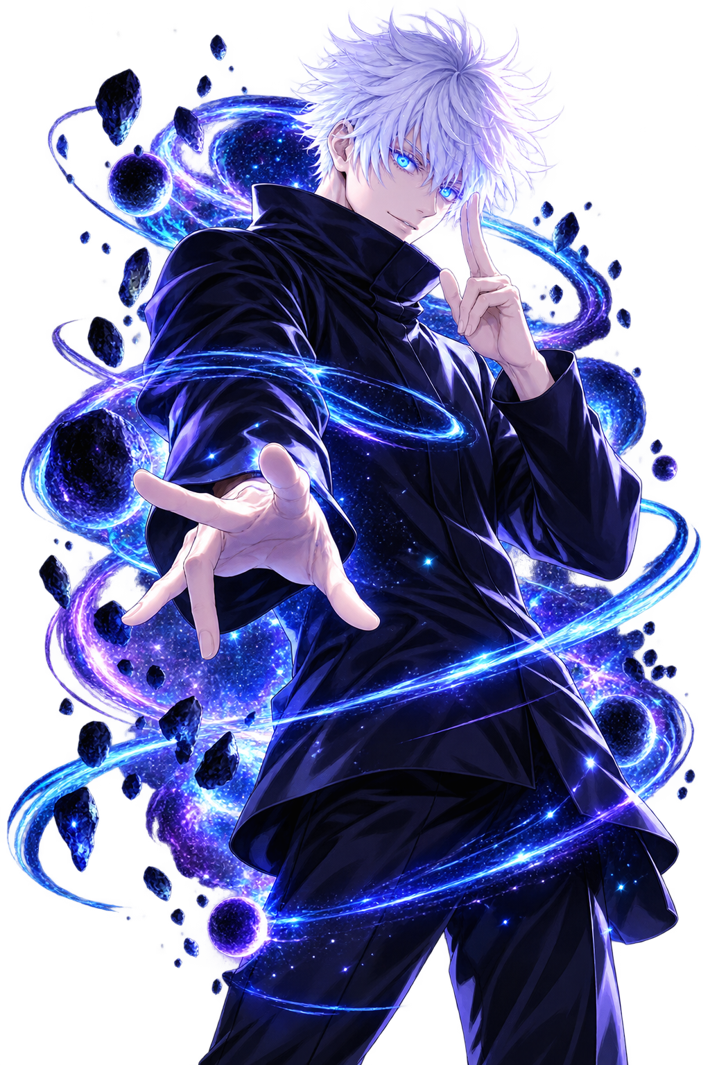 Satoru Gojo activating Unlimited Void